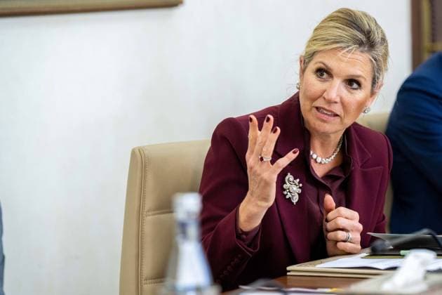 Entertainment Themen der Woche KW12 Entertainment Bilder des Tages 22-03-2023 Marocco Queen Maxima during a press meeting at the at the central bank of Marocco in Rabat on her 3rd day of the 4 day visit to Morocco. The Queen is in her capacity as the United Nations Secretary-General Special Advocate for Inclusive Finance for Development. Â  Copyright: xPPEx