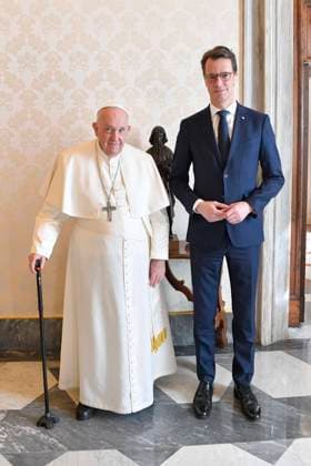 News Themen der Woche KW12 News Bilder des Tages Italy, Rome, Vatican, 2023 3 23. Pope Francis receives in audience Mr. Hendrik Wust, Minister President of Nordreno Land at Vatican . Photograph by Vatican Media Catholic Press Photo . RESTRICTED TO EDITORIAL USE - NO MARKETING - NO ADVERTISING CAMPAIGNS.  Copyright: xVaticanxMediai cppx xipa-agency.x xVaticanxMediax IPA_IPA36911467