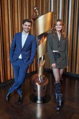 DEUTSCHER FILMPREIS 2023: Bekanntgabe der Nominierungen Filmpreis-Botschafter:innen Lea van Acken und Lucas Reiber bei DEUTSCHER FILMPREIS 2023: Bekanntgabe der Nominierungen im Kino International am 24.03.2023 in Berlin Copyright: xEventpressxRadkex