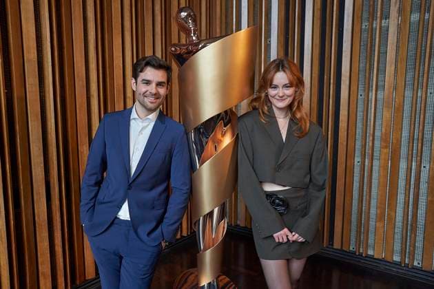 DEUTSCHER FILMPREIS 2023: Bekanntgabe der Nominierungen Filmpreis-Botschafter:innen Lea van Acken und Lucas Reiber bei DEUTSCHER FILMPREIS 2023: Bekanntgabe der Nominierungen im Kino International am 24.03.2023 in Berlin Copyright: xEventpressxRadkex