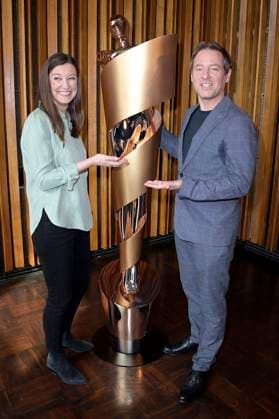 Alexandra Maria Lara und Florian Gallenberger bei der Bekanntgabe der Nominierungen für den Deutschen Filmpreis 2023 im Kino International. Berlin, 24.03.2023