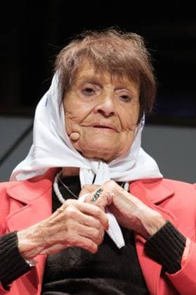 March 24, 2023, Madrid, Spain: The activist and member of the NGO Madres de Plaza de Mayo Linea Fundadora, Taty Almeida speaks during the event Feminism and Democratic Memory , at the Circulo de Bellas Artes, in Madrid. Madrid Spain - ZUMAs197 20230324_zaa_s197_222 Copyright: xAtilanoxGarciax