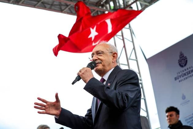 News Themen der Woche KW12 News Bilder des Tages Kemal Kilicdaroglu, presidential candidate from the Turkish opposition™s six-party alliance speaks during a campaign event ahead of the 14 May general election, in Istanbul, Turkey, 26 March 2023. ( Copyright: DepoxPhotos 17884436