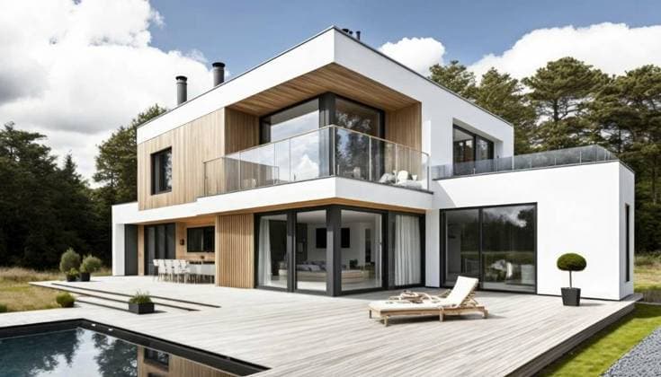  Generative AI of modern cozy house with pool and parking for sale or rent, Generative AI of modern cozy house with pool and parking for sale or rent, Generative AI of modern cozy house with pool and parking for sale or rent, 13.03.2023, Copyright: xbluefishx Panthermedia33780605.jpg