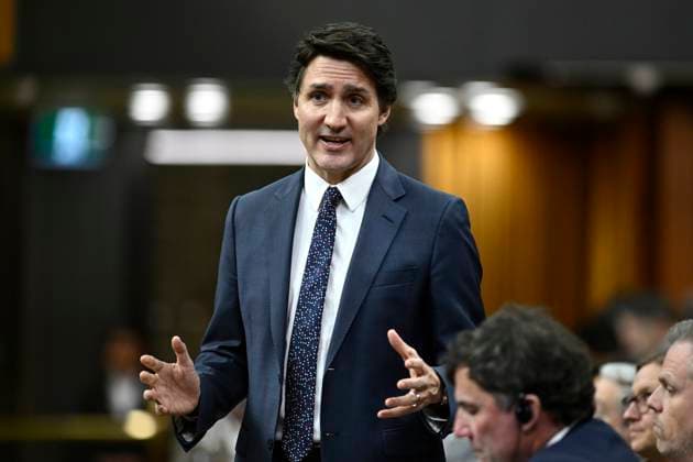 March 27, 2023, Ottawa, ON, CAN: Prime Minister Justin Trudeau rises during Question Period in the House of Commons on Parliament Hill in Ottawa on Monday, March 27, 2023. Ottawa CAN  - ZUMAc35_ 20230327_zaf_c35_075 Copyright: xJustinxTangx