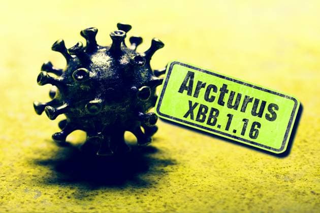 FOTOMONTAGE, Neue Corona-Variante XBB.1.16 Arcturus, Symbolfoto
