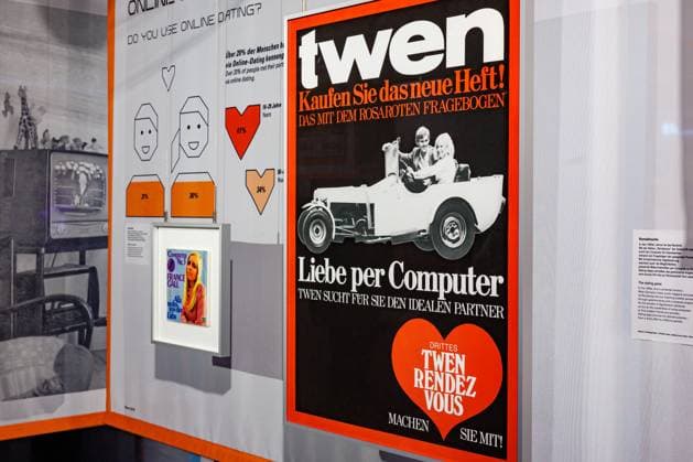 twen: Eine Zeitschrift mit Computergestützter Partnersuche aus den 1960ern ein Vorgänger heutiger Datin Apps - Die Ausstellung DeutschlandDigital vom 24. März 2023 bis 04. Februar 2024 im Haus der Geschichte in Bonn 30.03.2023 Bonn Gronau NRW Deutschland