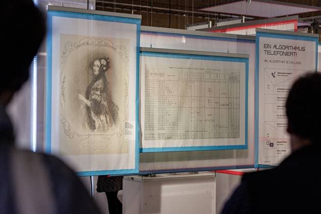 Computerpionieren Ada Lovelace gilt Ihren Schriften als die erste Programmiererin der Welt - Die Ausstellung DeutschlandDigital vom 24. März 2023 bis 04. Februar 2024 im Haus der Geschichte in Bonn 30.03.2023 Bonn Gronau NRW Deutschland *** Computer pioneers Ada Lovelace is considered your writings as the first programmer in the world The exhibition DeutschlandDigital from 24 March 2023 to 04 February 2024 in the House of History in Bonn 30 03 2023 Bonn Gronau NRW Germany