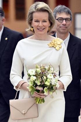 Queen Mathilde of Belgium pictured during a royal visit to the new exhibition Expedition Egypt at the Art and History Museum (Museum Kunst & Geschiedenis - Musee de l Art et d Histoire), in Brussels, Thursday 30 March 2023.  ERICxLALMAND 63906662
