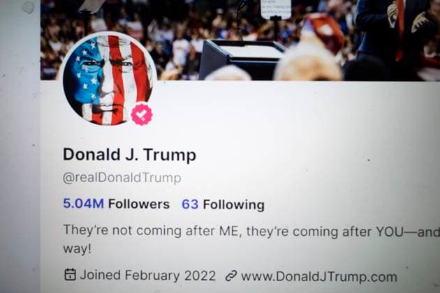 March 31, 2023, New York, New York, United States: Former President Donald Trump s Truth Social Account on the day a grand jury in Manhattan voted to indict Trump on charges regarding hush money payments to porn star Stormy Daniels. ..The charges come from an investigation started by former Manhattan District Attorney Cy Vance and prosecuted by current DA Alvin Bragg. Mr. Trump will be the first U.S. President to ever be criminally charged in U.S. politics history. Republican leadership derided the charges as politically motivated. New York United States - ZUMAb177 20230331_zap_b177_008 Copyright: xTaidghxBarronx