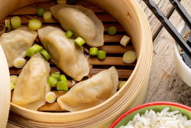 IMAGO Creative, Food, Dumplings Close up of asian dumplings, soy sauce, rice and chopsticks in wooden dish and wooden background Close up of asian dumplings, soy sauce, rice and chopsticks in wooden dish and wooden background. Asian tasty home cooked food and healthy eating., model released, , property released, Cape Town, South Africa, 14.07.2022, 3766925.jpg, close,asian,dumpling,soy sauce,rice,chopstick,wooden background,dish,tasty,home,cooked,food,healthy eating,delicious,meal,cuisine,dinner,lunch,gourmet,plate,cooking,fresh,snack,diet,nutrition,meat,healthy,vegetable,eat,sweet,sauce,restaurant,ingredient,soy,wooden,background,eating