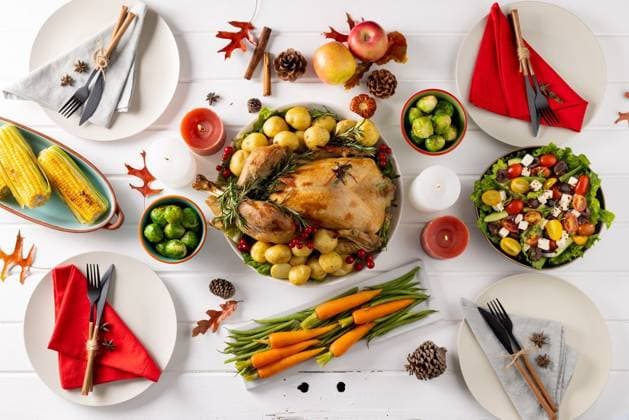 Overhead view of thanksgiving table with roast turkey, vegetables and autumn decoration on wood Overhead view of thanksgiving table with roast turkey, vegetables and autumn decoration on wood. Thanksgiving, autumn, fall, american tradition and celebration concept., model released, , property released, Cape Town, South Africa, 2022-07-12T22:00:00.000Z, 3771551.jpg, overhead view,thanksgiving,table,roast,turkey,vegetable,autumn,decoration,wood,fall,american,tradition,celebration,concept,wooden,holiday,design,background,season,food,traditional,illustration,decorative,abstract,art,white,decor,red,symbol,pattern,color,card,texture,overhead,view