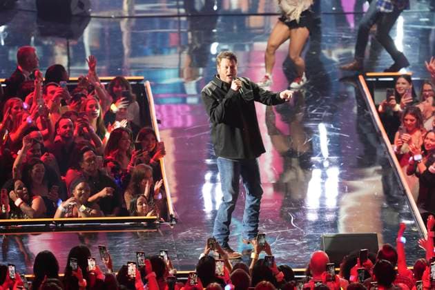 April 2, 2023, Austin, TX, United States: Singer BLAKE SHELTON performs onstage at the 2023 Country Music Awards (CMT) held for the first time in Austin, Texas on April 2, 2023 at the Moody Center before a sold out crowd. Austin United States - ZUMAd150 20230402_znp_d150_186 Copyright: xBobxDaemmrichx