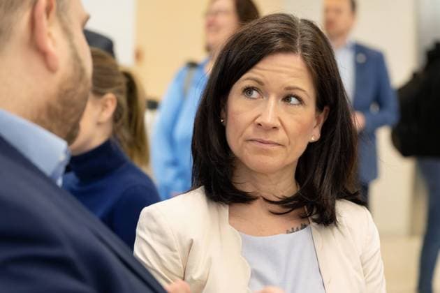 03.04.2023,Berlin,Deutschland,Vorstellung Koalitionsvertrag - Das Beste für Berlin - CDU SPD.Foto: Katharina Günther-Wünsch vom Landesverband der CDU Berlin.Sie begeht heute ihren 40.Geburtstag *** 03 04 2023,Berlin,Germany,Presentation coalition agreement The best for Berlin CDU SPD Photo Katharina Günther Wünsch of the Berlin CDU state association She celebrates her 40th birthday today