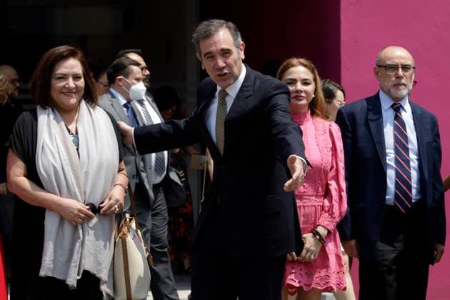April 3, 2023, Mexico City, Mexico: The presidents of the National Electoral Institute; Lorenzo Cordova Vianello, outgoing and the first woman in the presidency of the institute, Guadalupe Taddei Zavala at the National Electoral Institute in Mexico City. on April 3, 2023 in Mexico City, Mexico Mexico City Mexico - ZUMAe321 20230404_zia_e321_031 Copyright: xLuisxBarronx