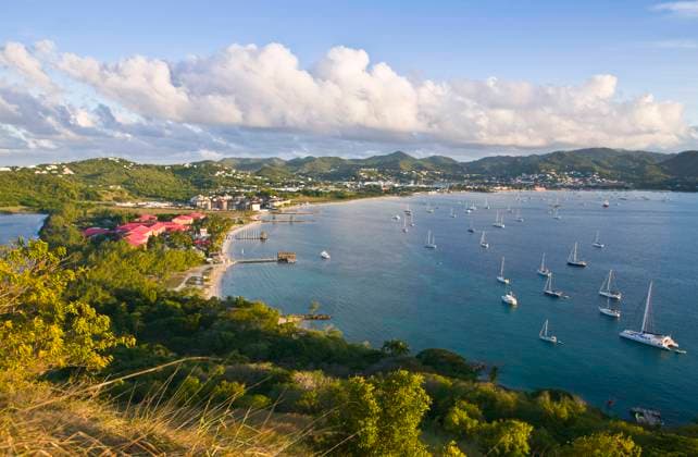 St.Lucia Rodney Bay anchorage, St.Lucia Carribean Copyright: xZoonar.com UwexMoserx 3653839