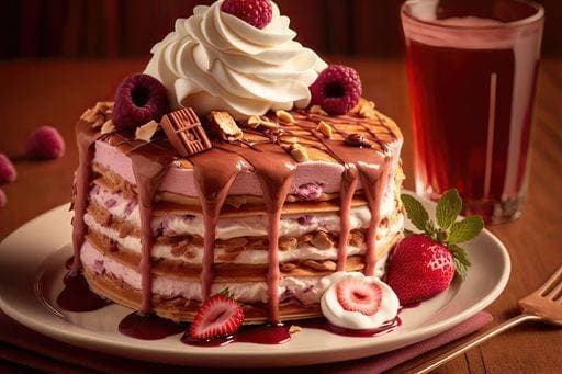 RECORD DATE NOT STATED An AI generated illustration of Valentine s Day dessert brunch *** An&Verkauf AI generiert illustrierung des Valentine S&P Tag Süßspeise brunchen 17642492
