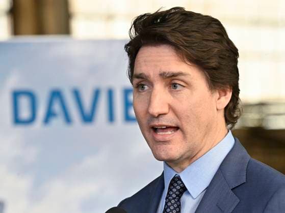 April 4, 2023, LEVIS, PQ, Canada: Prime Minister Justin Trudeau responds to reporters questions at a news conference after announcing major investments in shipbuilding, Tuesday, April 4, 2023 at the Davie shipyard in Levis, Que. LEVIS Canada  - ZUMAc35_ 20230404_zaf_c35_057 Copyright: xJacquesxBoissinotx