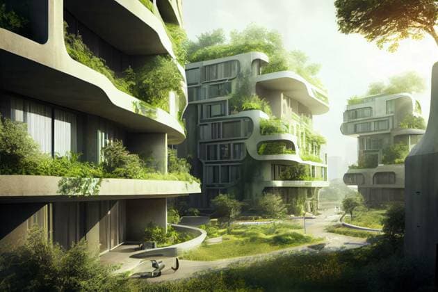  The city of the future is a green city, Generative AI, The city of the future is a green city, Generative AI, The city of the future is a green city, Generative AI, 20.03.2023, Copyright: xbluefishx Panthermedia33894736.jpg