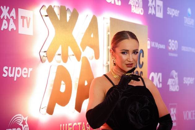 RUSSIA, KRASNOGORSK - APRIL 6, 2023: Singer Olga Buzova is seen before a ceremony to present the 2023 Zhara Music Awards at the Crocus City Hall. Vyacheslav Prokofyev TASS  58266707
