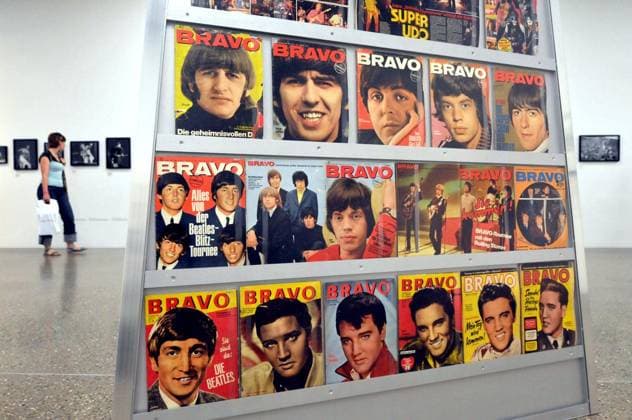 Ausstellung Museum Folkwang: A Star Is Born *** NUR FÜR REDAKTIONELLE ZWECKE *** EDITORIAL USE ONLY ***<p>Im Essener Museum Folkwang wird die Ausstellung *A Star Is Born. Fotografie und Rock seit Elvis* am Dienstag, 29.06.2010 der Presse vorgestellt. Das Bild zeigt zeitgenössische Titelseiten der Zeitschrift BRAVO. Deutschland NRW Essen Copyright: VONxBORN,xUlrich *** Exhibition Museum Folkwang a Star IS Born *** ONLY FOR EDITORIAL PURPOSE *** EDITORIAL USE ONLY *** P at Essen Museum Folkwang will the Exhibition A Star IS Born Photography and Rock since Elvis on Tuesday, 29 06 2010 the Press presented the Picture shows contemporary Front pages the Magazine Bravo Germany NRW Food Copyright BYxBORN,xUlrich Copyright: VONxBORN,xUlrich docnrwhugopicture30701343 EDITORIAL USE ONLY