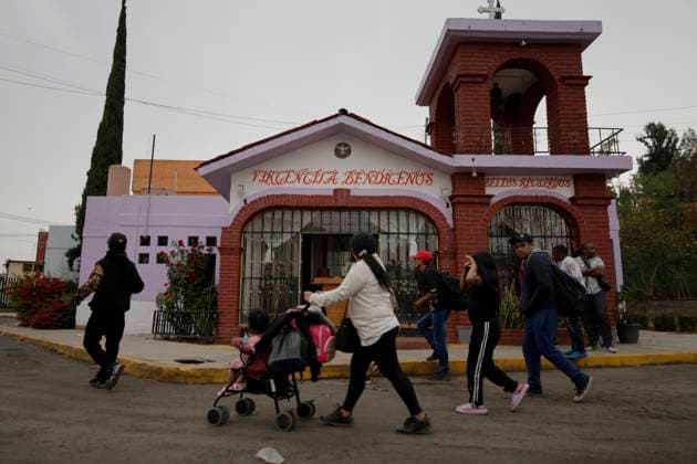 Haitian Migrants Relocated To Shelter In Mexico City A group of migrants leave the facilities of the Bosque de Tlahuac in Mexico City, who were supported by the National Migration Institute and the Ministry of Inclusion and Social Welfare, which offered them food, accommodation and migration orientation while they await a permit or Visitor s Card for Humanitarian Reasons that will allow them to transit national territory for between 45 and 90 days to be able to continue their journey to the border. Mexico City Mexico City Mexico  Copyright: xGerardoxVieyrax originalFilename: vieyra-notitle230410_npETB.jpg