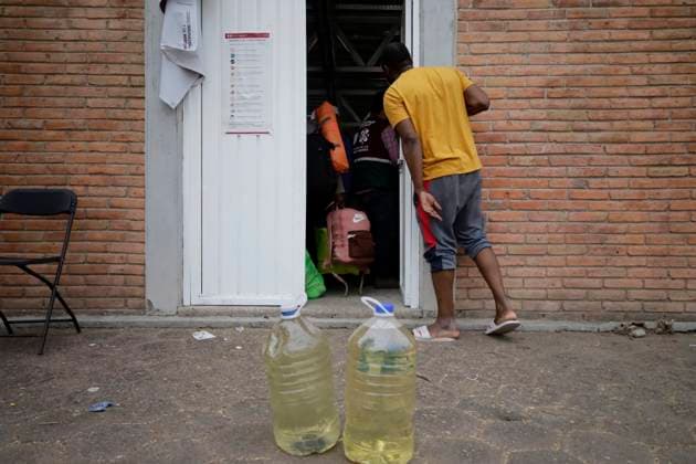 Haitian Migrants Relocated To Shelter In Mexico City A Haitian migrant outside a dormitory at the Bosque de Tlahuac facilities in Mexico City, who were supported by the National Institute of Migration and the Secretariat for Inclusion and Social Welfare that offered food, lodging, and migration guidance while they are at waiting for a permit or Visitor s Card for Humanitarian Reasons that allows them to transit through national territory between 45 and 90 days to continue their journey to the border. Mexico City Mexico City Mexico  Copyright: xGerardoxVieyrax originalFilename: vieyra-notitle230410_npjR6.jpg