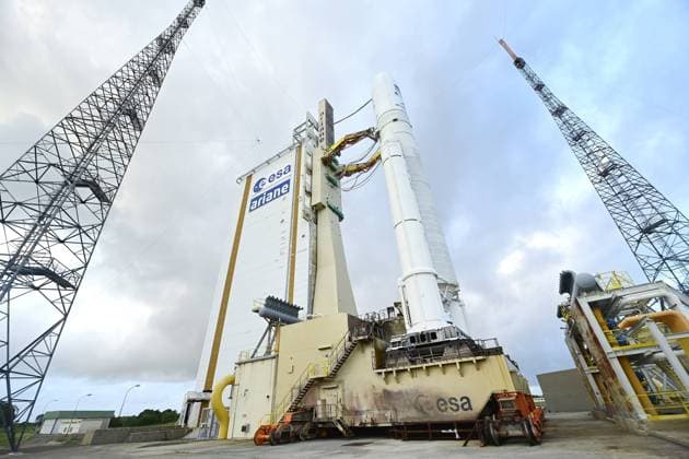 Illustration picture shows the Ariane 6 launching site during a royal visit to the Guiana Space Centre in Kourou, French Guiana, France on Wednesday 12 April 2023. On Thursday ESA s Jupiter Icy Moons Explorer mission Juice is planned for launch from Europe s Spaceport in Kourou.  POOLxDIDIERxLEBRUN 64594708