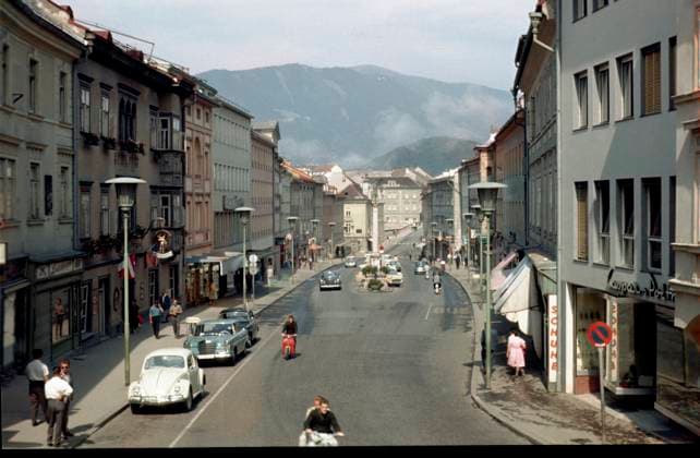 Österreich, Villach, historisches Foto 1961 Austria, Villach, Historic Photo 1961 *** Austria, Villach, Historic Photo 1961 Austria, Villach, Historic Photo 1961