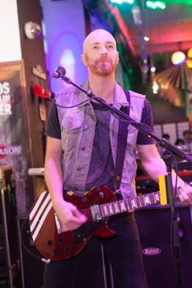 NEW YORK, NY - OCTOBER 5: Mark Sheehan of The Script performing live at the MLB Fan Cave Concert Series in New York City. October 5, 2012. Diego Corredor MediaPunch Inc. Copyright: xDiegoxCorredor MediaPunchxInc.x