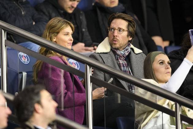 Ophelie Meunier et son mari Mathieu Vergne CELEBRITES : PSG vs RC Lens - Ligue1 - 15 04 2023 JBAutissier Panoramic 