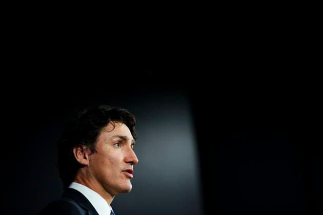 April 17, 2023, Ottawa, ON, CAN: Prime Minister Justin Trudeau takes part in an announcement and press conference at Ericsson in Ottawa on Monday, April 17, 2023. Ottawa CAN  - ZUMAc35_ 20230417_zaf_c35_010 Copyright: xSeanxKilpatrickx