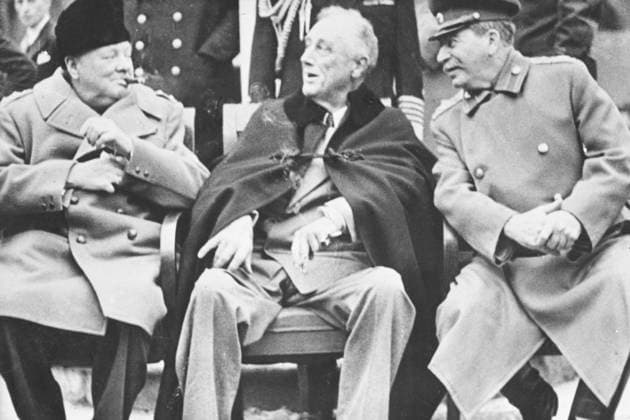 RECORD DATE NOT STATED Winston Churchill. Franklin Rooswelt. Joseph Stalin Winston Churchill. Franklin Rooswelt. Joseph Stalin Copyright: 972_ML_05_W142690