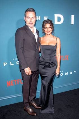 April 18, 2023, New York, United States: Rufus Sewell and Vivian Benitez attend Netflix s The Diplomat New York Premiere at Park Lane Hotel in New York City. New York United States - ZUMAs197 20230418_zaa_s197_414 Copyright: xRonxAdarx