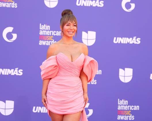 Chiquis attends the 8th annual Latin American Music Awards at the MGM Grand Garden Arena in Las Vegas on Thursday, April 20, 2023. The annual event honors outstanding achievements for artists in the Latin music industry.  LAV2023042081 JAMESxATOA