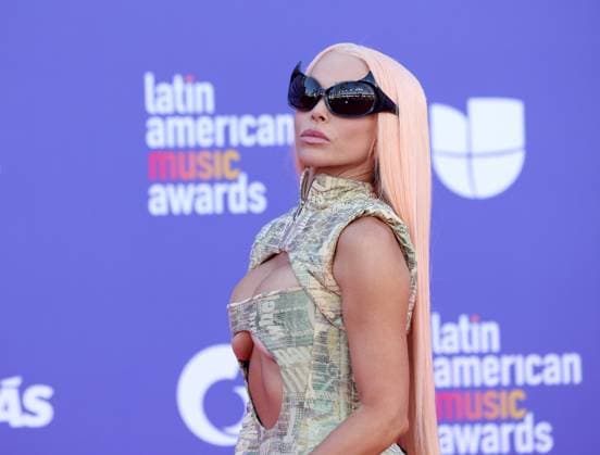 Chesca attends the 8th annual Latin American Music Awards at the MGM Grand Garden Arena in Las Vegas on Thursday, April 20, 2023. The annual event honors outstanding achievements for artists in the Latin music industry.  LAV2023042161 JAMESxATOA