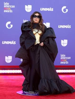 Monica Lopes attends the 8th annual Latin American Music Awards at the MGM Grand Garden Arena in Las Vegas on Thursday, April 20, 2023. The annual event honors outstanding achievements for artists in the Latin music industry.  LAV2023042211 JAMESxATOA
