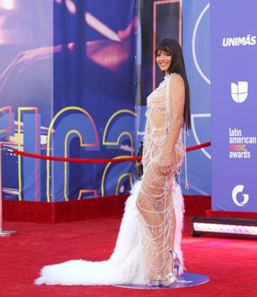 Zuleyka Rivera attends the 8th annual Latin American Music Awards at the MGM Grand Garden Arena in Las Vegas on Thursday, April 20, 2023. The annual event honors outstanding achievements for artists in the Latin music industry.  LAV2023042215 JAMESxATOA
