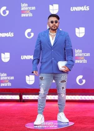 Obie Lebeau attends the 8th annual Latin American Music Awards at the MGM Grand Garden Arena in Las Vegas on Thursday, April 20, 2023. The annual event honors outstanding achievements for artists in the Latin music industry.  LAV2023042241 JAMESxATOA