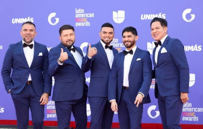 Banda El Recodo attends the 8th annual Latin American Music Awards at the MGM Grand Garden Arena in Las Vegas on Thursday, April 20, 2023. The annual event honors outstanding achievements for artists in the Latin music industry.  LAV2023042270 JAMESxATOA