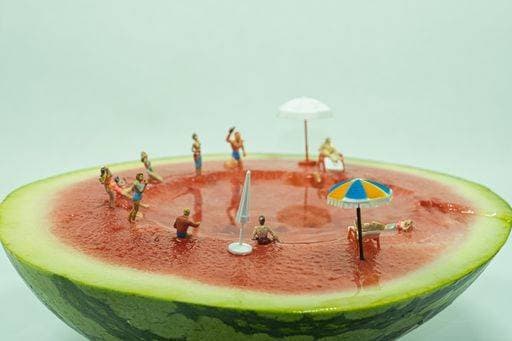 The characters swimming in the watermelon pool *** der Schriftzeichen Schwimmen ÊIn der Wassermelone Bassin 2413717