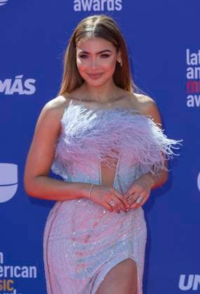 April 20, 2023, Las Vegas, Nevada, USA: Migbelis Castellanos on the red carpet of the 2023 Latin American Music Awards held on Thursday April 20, 2023 at the MGM Grand in Las Vegas, Nevada. PI Las Vegas USA - ZUMAp124 1028402826st Copyright: xJAVIERxROJASx