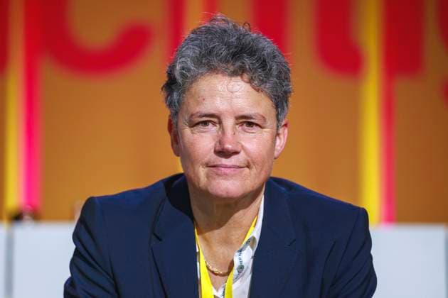 74. Ordentlicher Bundesparteitag der FDP Deutschland, Berlin am 21.04.2023: Lydia Hüskens (FDP), Beisitzerin im Präsidium Ministerin für Infrastruktur und Digitales sowie zweite stellvertretende Ministerpräsidentin des Landes Sachsen-Anhalt. *** 74 Ordinary Federal Party Congress of the FDP Germany, Berlin on 21 04 2023 Lydia Hüskens FDP , Member of the Executive Committee Minister for Infrastructure and Digital Affairs and second Deputy Minister President of the State of Saxony-Anhalt