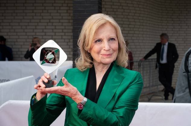 Maren KROYMANN, erhaelt den Grimmepreis, besondere Ehrung des Volkshochschulverbands, Roter Teppich, Red Carpet Show, Ankunft, arrival, 59. Verleihung des Adolf-Grimme-Preises Adolf-Grimme-Preis Grimmepreis in Marl, 21.04.2023. oÂ¥Ã‚