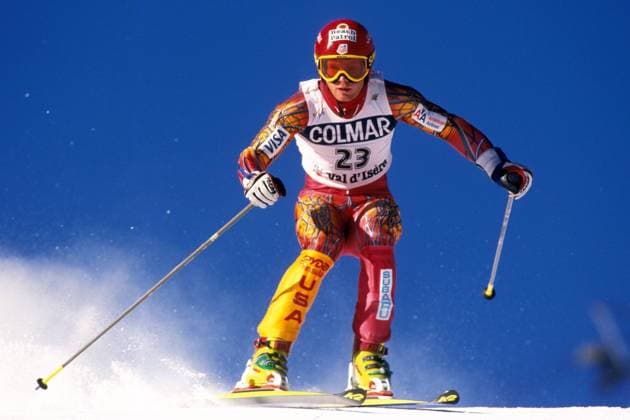 Jeremy Nobis (USA); quer, Weltcup 1994 1995, Worldcup, Welt-Cup, World, WC, Skisport, Ski Alpin, Vdia Val d Isere, d Isere, d Isere, dIsere Alpiner Skilauf Herren Einzel Frankreich Einzelbild Aktion Personen *** Jeremy Nobis USA t.s., world cup 1994 1995, world cup, world, WC, skiing, alpine skiing, Vdia Val d Isere, d Isere, dIsere alpine skiing men single France single image action persons