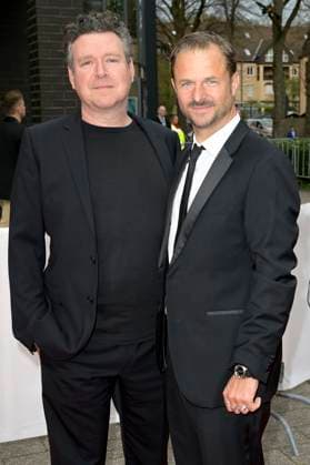 Magnus Vattrodt und Philipp Hochmair bei der 59. Verleihung des Grimme Preises 2023 im Theater der Stadt Marl. Marl, 21.04.2023