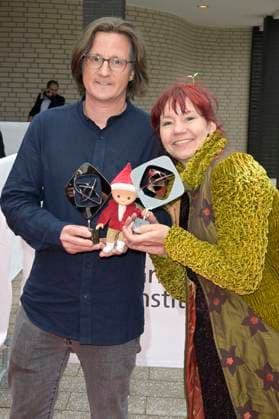 Stefan Schomerus und Tine Kluth bei der 59. Verleihung des Grimme Preises 2023 im Theater der Stadt Marl. Marl, 21.04.2023