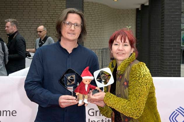 Stefan Schomerus und Tine Kluth bei der 59. Verleihung des Grimme Preises 2023 im Theater der Stadt Marl. Marl, 21.04.2023