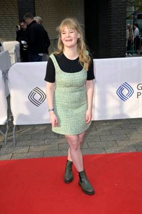 Gro Swantje Kohlhof bei der 59. Verleihung des Grimme Preises 2023 im Theater der Stadt Marl. Marl, 21.04.2023