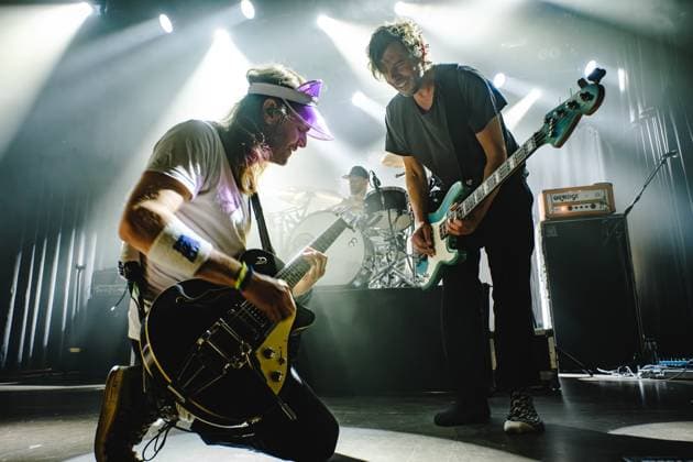 Entertainment Themen der Woche KW16 Sportfreunde Stiller live in Bern, Switzerland Bern, Switzerland. 21st, April 2023. The German indie rock band Sportfreunde Stiller performs a live concert at Bierh?beli in Bern. Here singer and musician Peter Brugger is seen live on stage with bass player R?diger Linhof. Bern Switzerland  Copyright: xGonzalesxPhoto TilmanxJentzschx